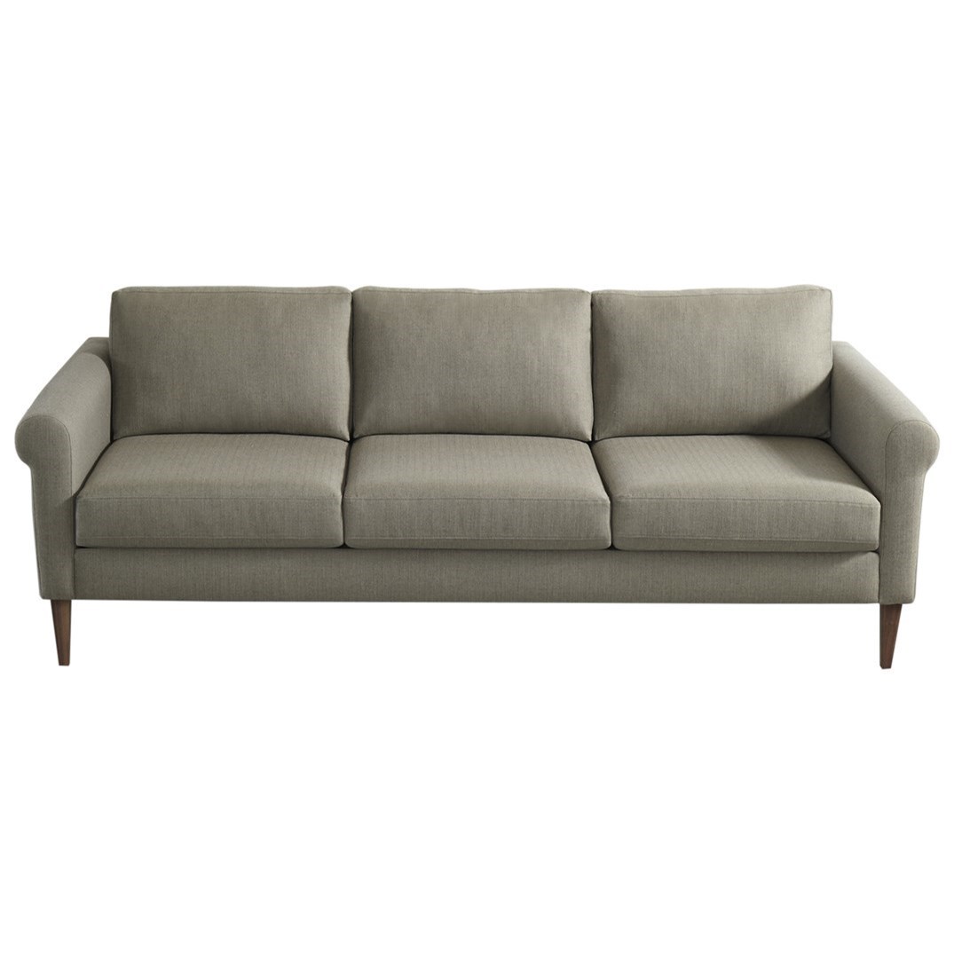 American Leather Rolled Arm Personalize Contemporary 3 Seat Rolled